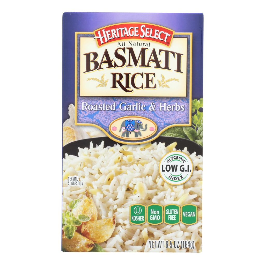 Heritage Select - Rice Roasted Garlic & Herb - Case Of 6 - 6.5 Oz - Lakehouse Foods