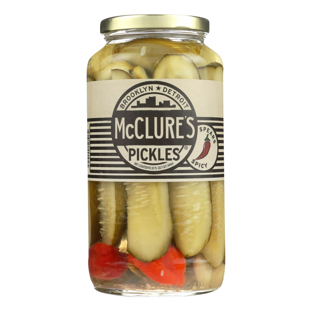 Mcclure's Pickles Spicy Spears - Case Of 6 - 32 Oz. - Lakehouse Foods