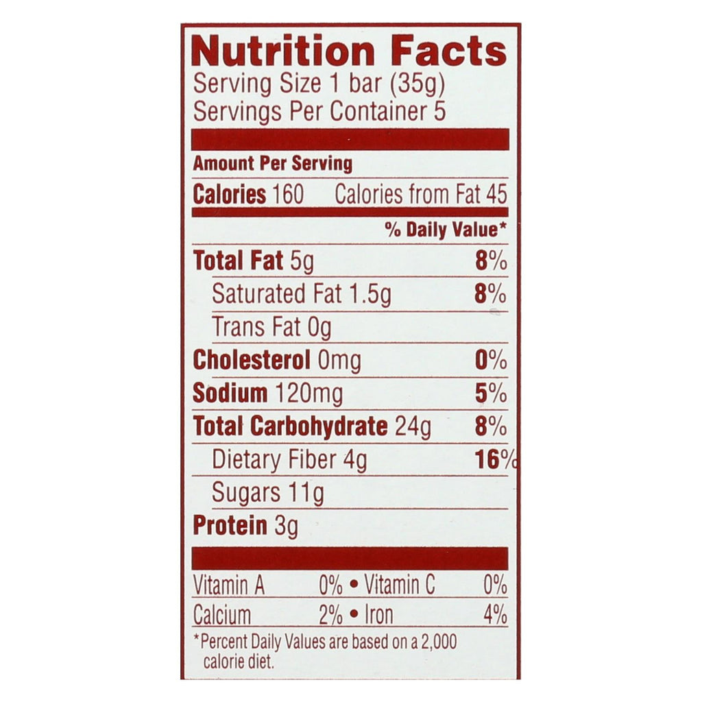 Van's Natural Foods Gluten Free Snack Bars - Peanut Butter Chocolate - Case Of 6 - 1.2 Oz. - Lakehouse Foods