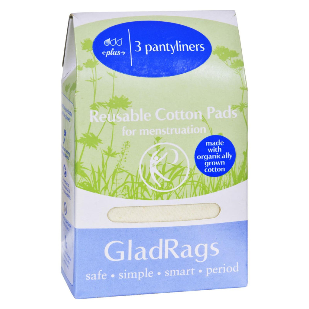 Gladrags Pantyliner - Plus - Cotton - Organic - 3 Pack - Lakehouse Foods