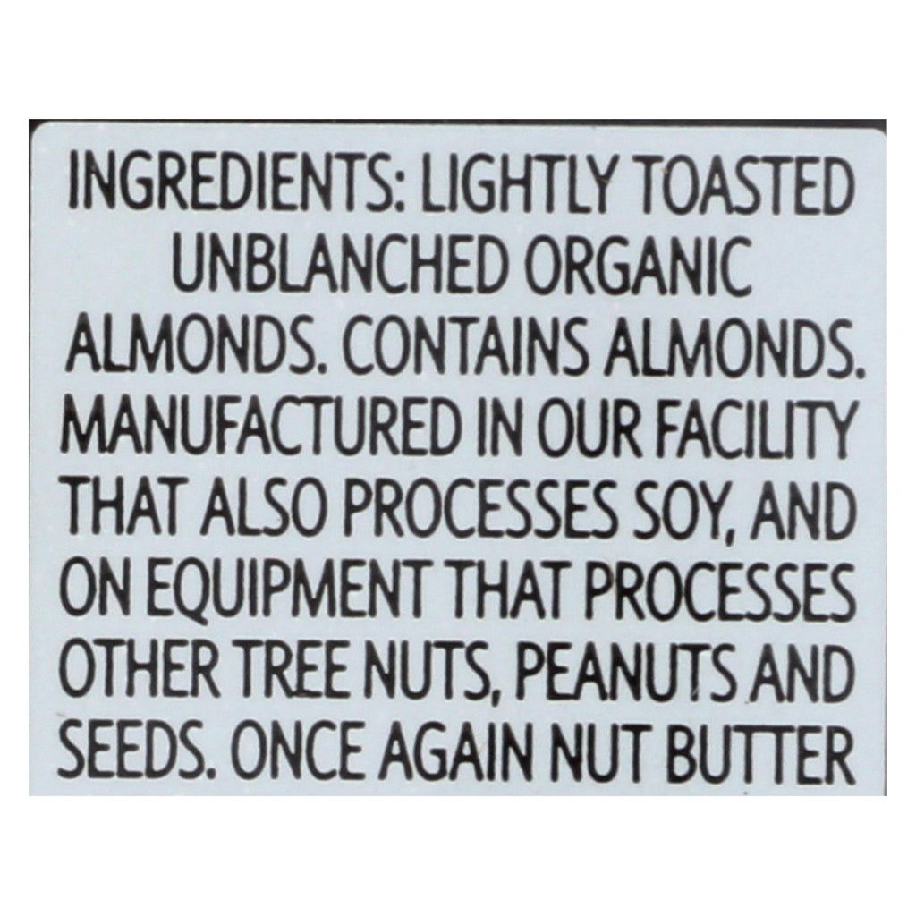 Once Again Almond Butter - Organic - Lightly Toasted - Squeeze Pack - 1.15 Oz - Case Of 10 - Lakehouse Foods