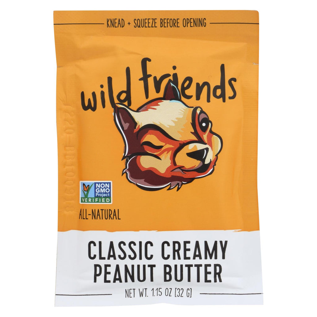 Wild Friends Peanut Butter Packet - Classic Creamy - Case Of 10 - 1.15 Oz - Lakehouse Foods