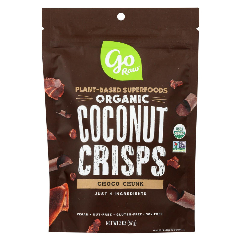 Go Raw - Organic Coconut Crisps - Choco Chunk - Case Of 12 - 2 Oz. - Lakehouse Foods