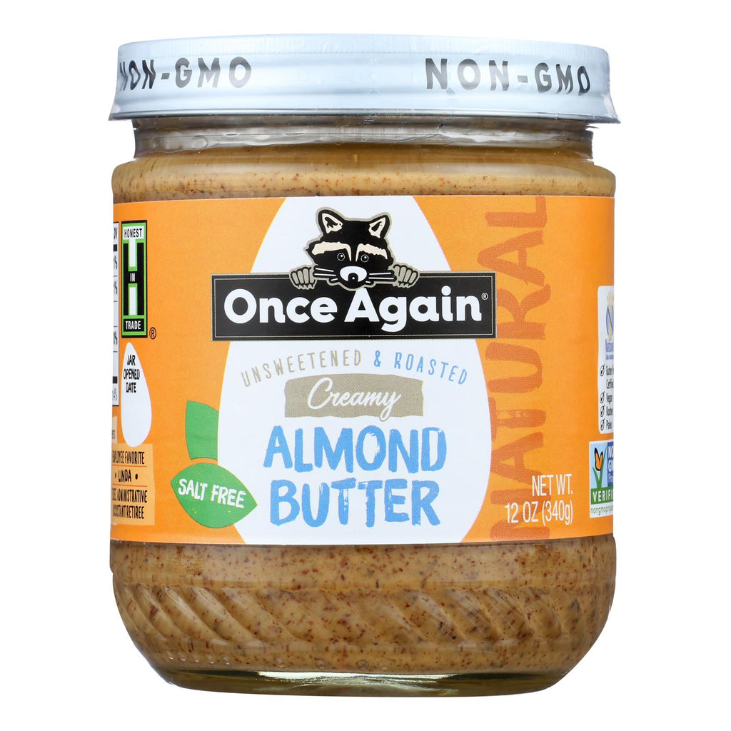 Once Again Roasted Almond Butter - Case Of 6 - 12 Oz - Lakehouse Foods