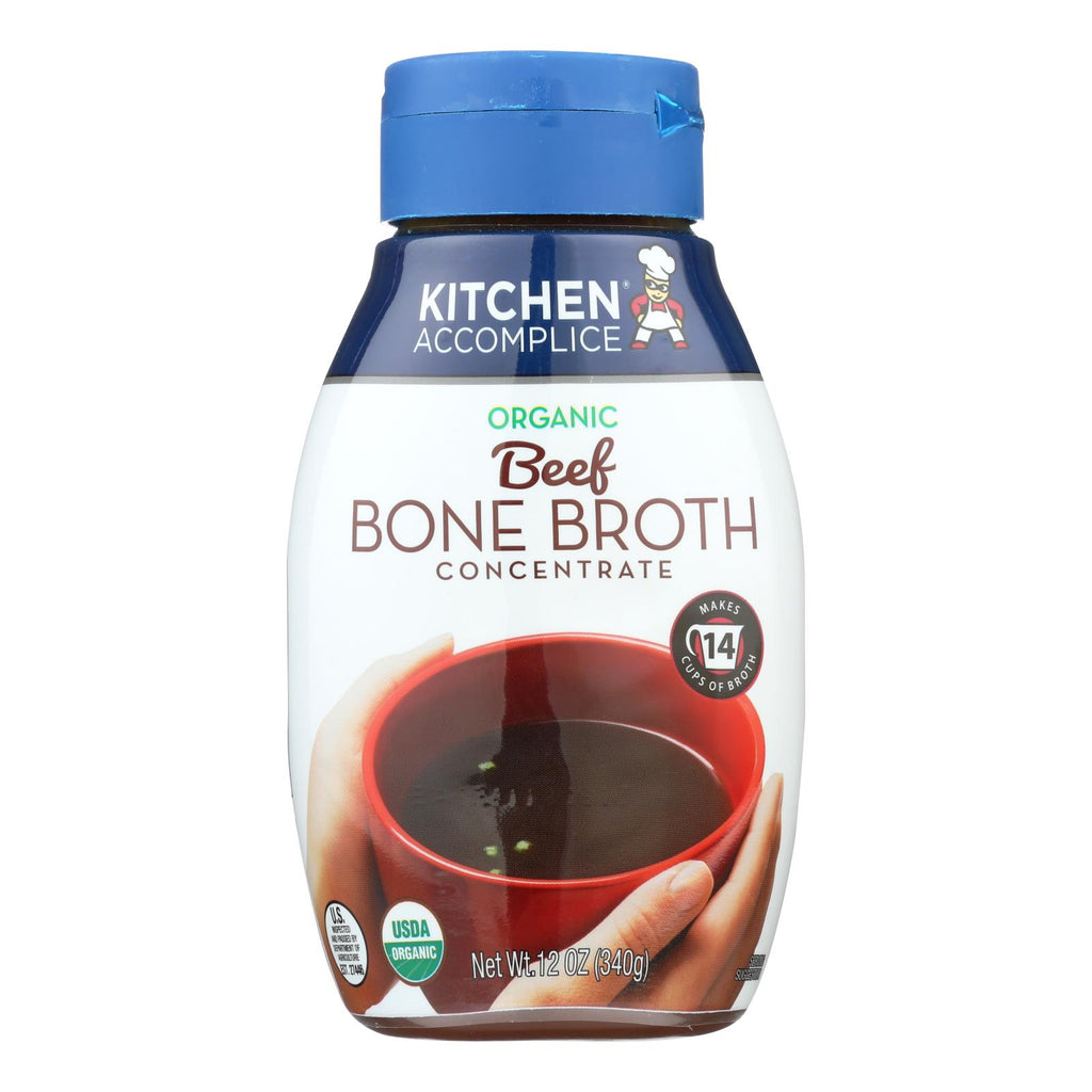 Kitchen Accomplice Bone Broth Concentrate - Organic - Beef - Case Of 6 - 12 Fl Oz - Lakehouse Foods