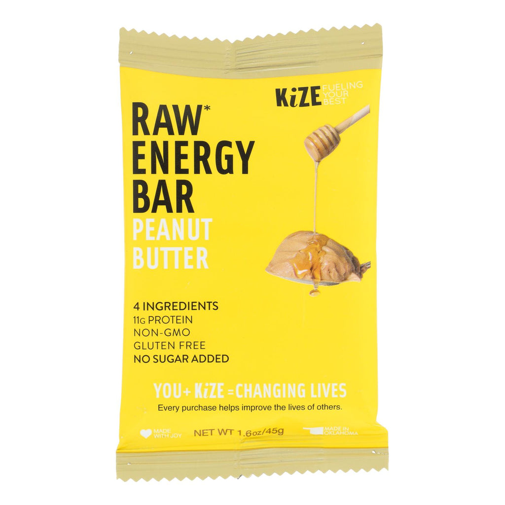 Kize Concepts - Energy Bar Raw Peanut Butter - Case Of 10-1.6oz - Lakehouse Foods