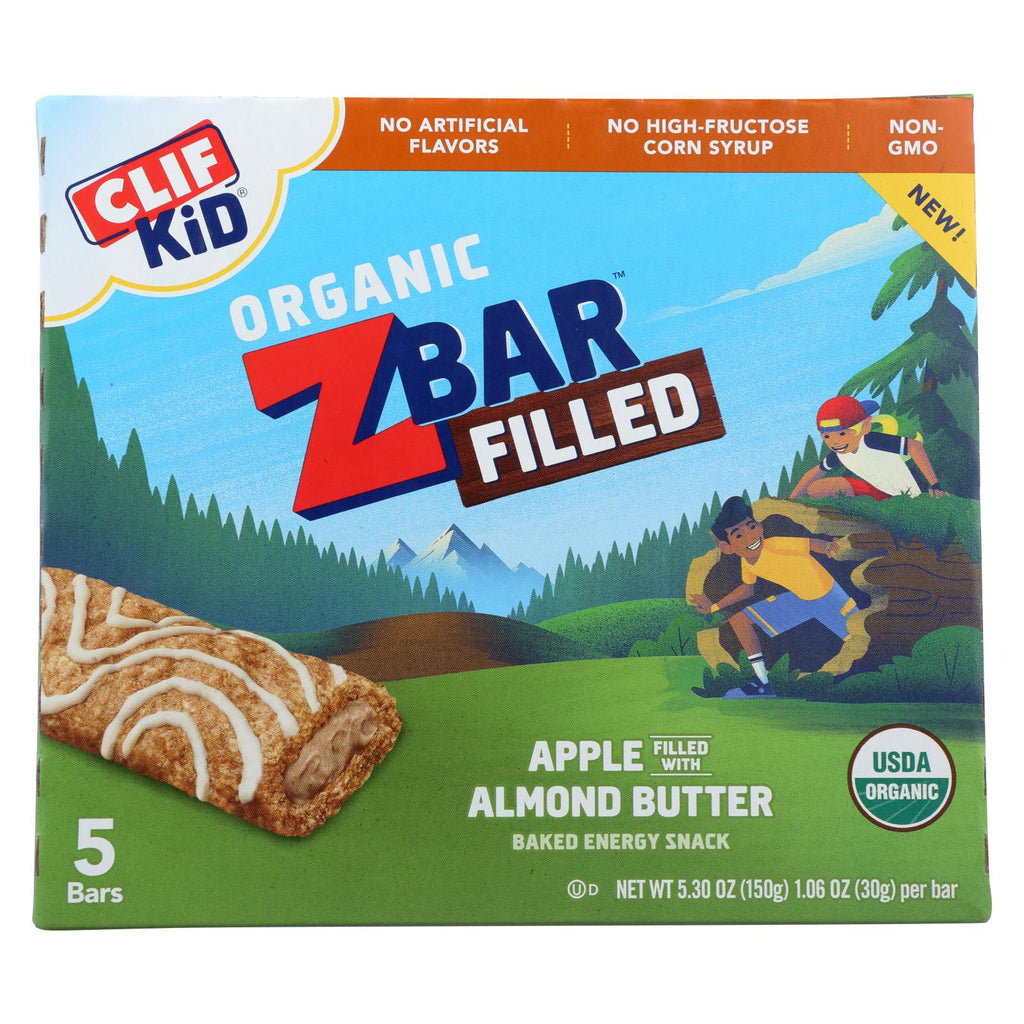 Clif Kid Zbar - Filled Organic Zbar - Apple With Almond Butter - Case Of 8 - 5-1.06 Oz. - Lakehouse Foods