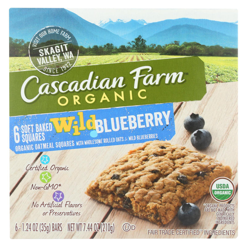 Cascadian Farm - Soft Baked Squares - Wild Blueberry - Case Of 8 - 6-1.24oz. - Lakehouse Foods