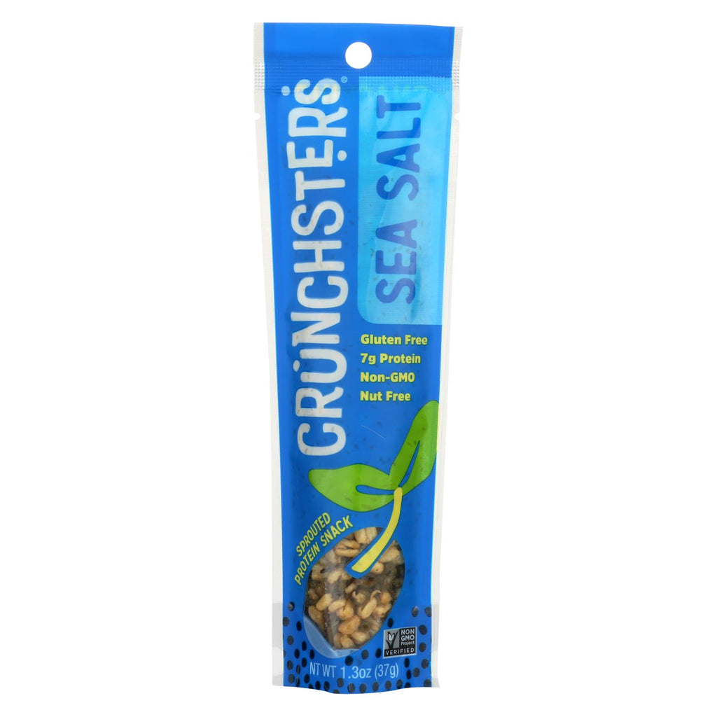 Crunchsters - Sprouted Protein Snack - Sea Salt - Case Of 12 - 1.3 Oz. - Lakehouse Foods