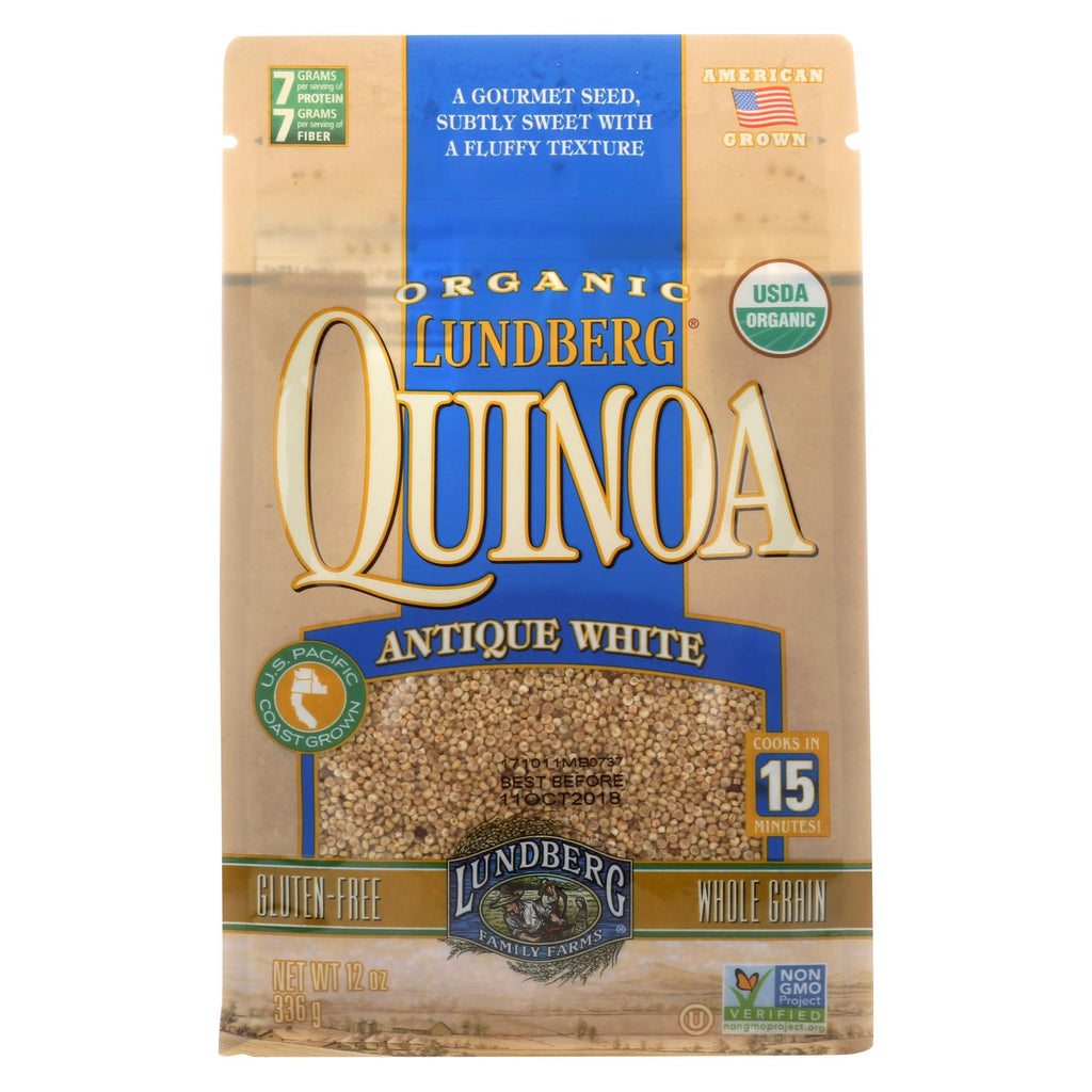 Lundberg Family Farms Quinoa - Organic - Antique White - Case Of 6 - 12 Oz - Lakehouse Foods