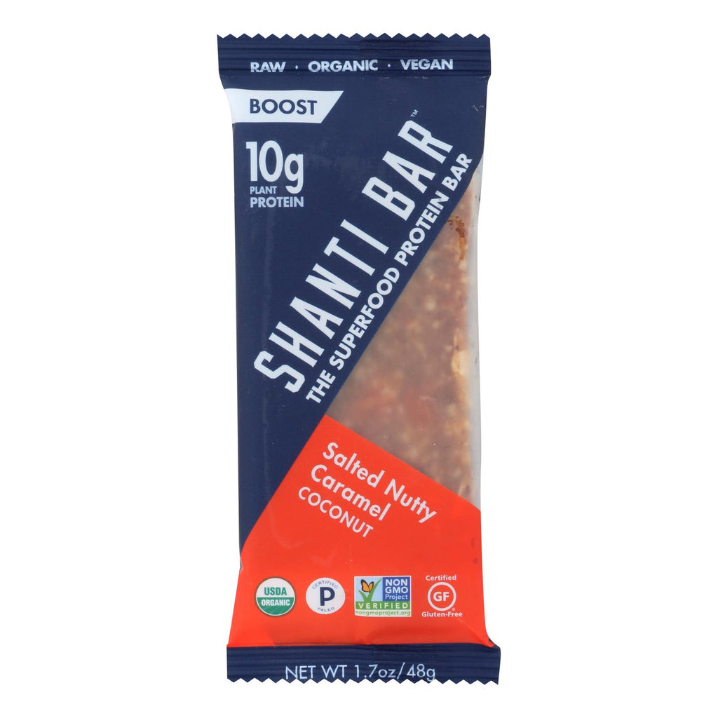 Shanti Bar - Superfood Protein Bar - Salty Nutty Caramel - Case Of 12 - 1.7 Oz. - Lakehouse Foods