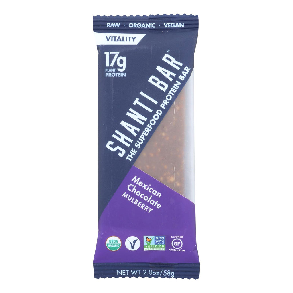 Shanti Bar - Superfood Protein Bar - Mexican Chocolate - Case Of 12 - 2 Oz. - Lakehouse Foods