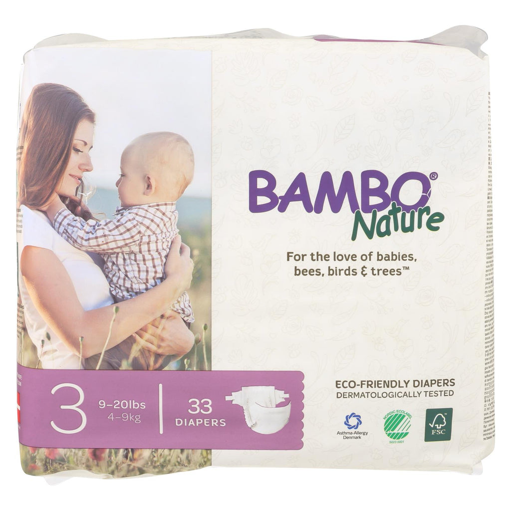 Bambo Nature - Diapers Size 3 9-20 Lbs - Case Of 6 - 33 Ct - Lakehouse Foods