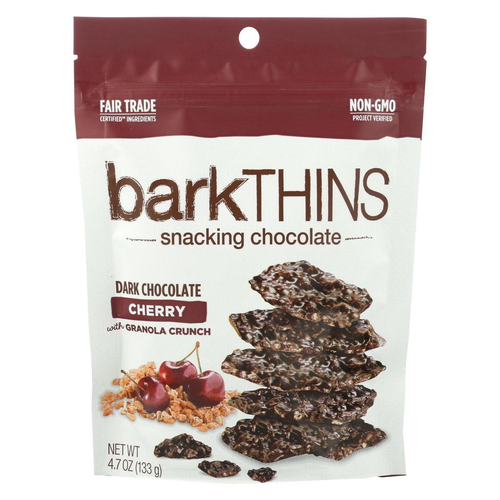 Bark Thins - Snacking Chocolate - Chocolate Covered Cherry Granola - Case Of 12 - 4.7 Oz. - Lakehouse Foods